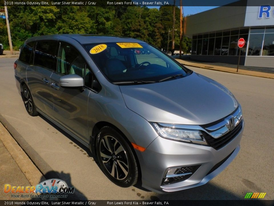 2018 Honda Odyssey Elite Lunar Silver Metallic / Gray Photo #9