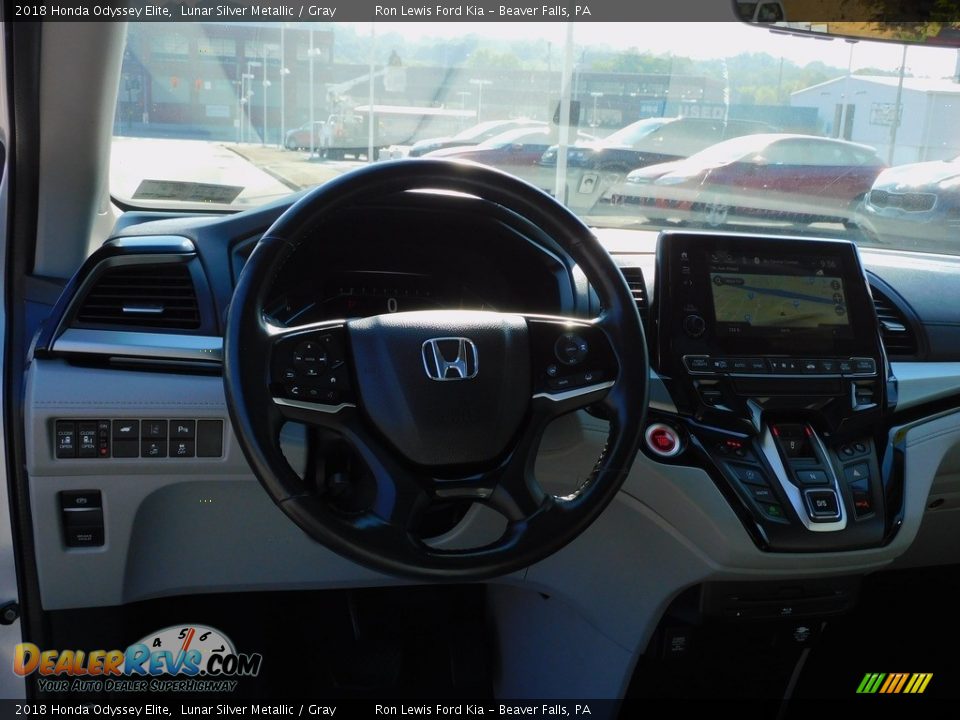 2018 Honda Odyssey Elite Lunar Silver Metallic / Gray Photo #14