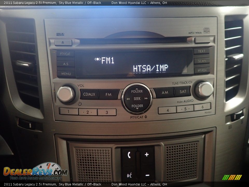 2011 Subaru Legacy 2.5i Premium Sky Blue Metallic / Off-Black Photo #25