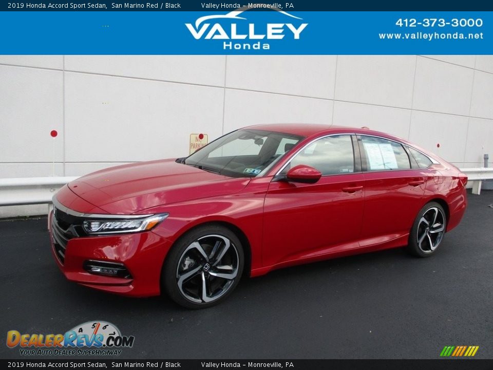 2019 Honda Accord Sport Sedan San Marino Red / Black Photo #1