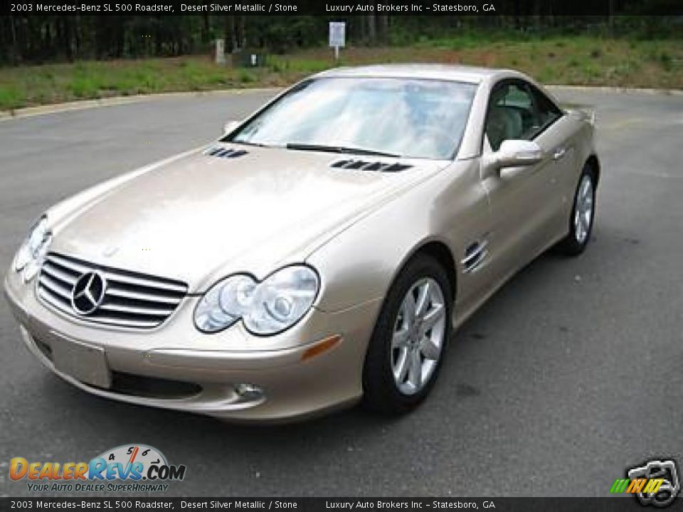 2003 Mercedes-Benz SL 500 Roadster Desert Silver Metallic / Stone Photo #9