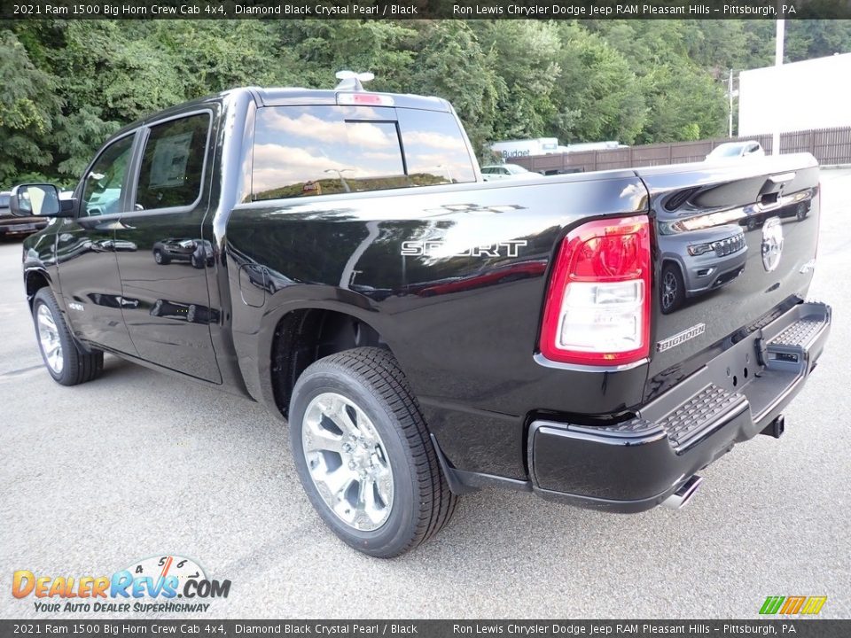 2021 Ram 1500 Big Horn Crew Cab 4x4 Diamond Black Crystal Pearl / Black Photo #3