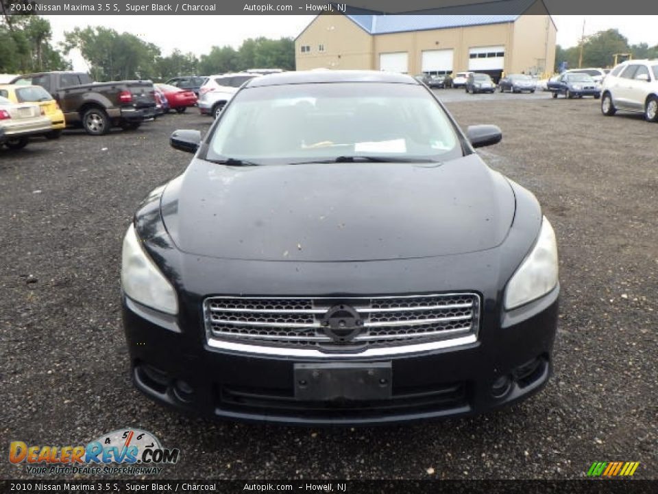 2010 Nissan Maxima 3.5 S Super Black / Charcoal Photo #2