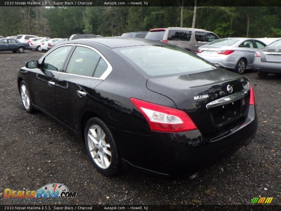 2010 Nissan Maxima 3.5 S Super Black / Charcoal Photo #4