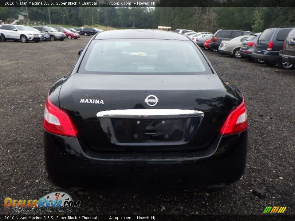 2010 Nissan Maxima 3.5 S Super Black / Charcoal Photo #5