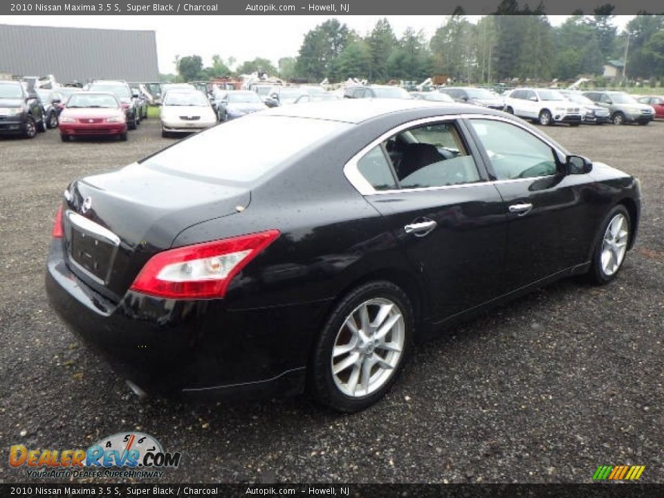 2010 Nissan Maxima 3.5 S Super Black / Charcoal Photo #6