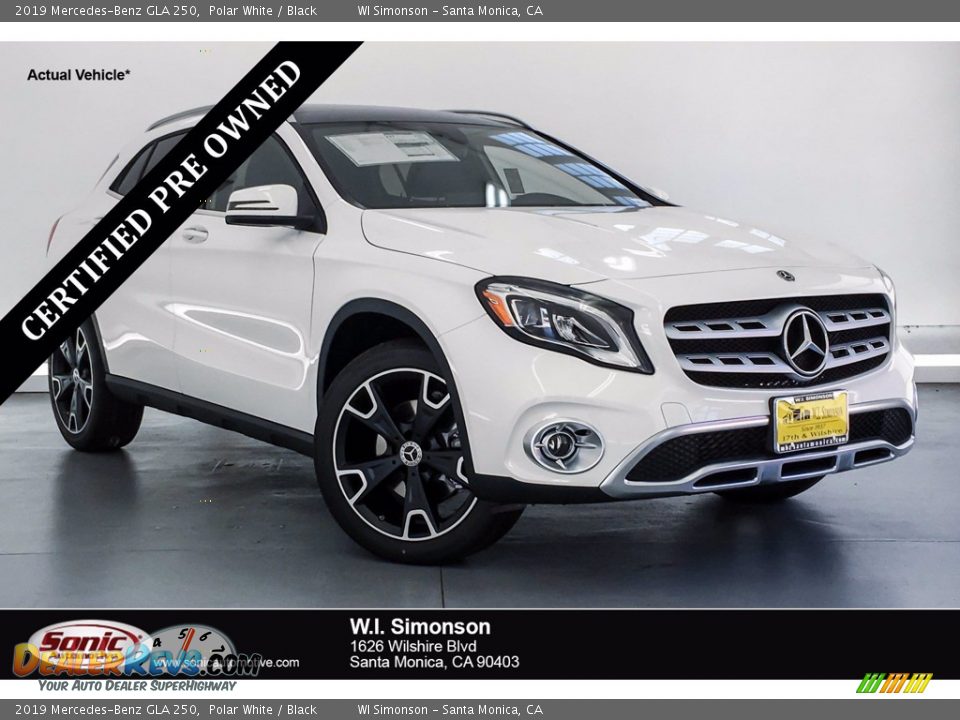 2019 Mercedes-Benz GLA 250 Polar White / Black Photo #1