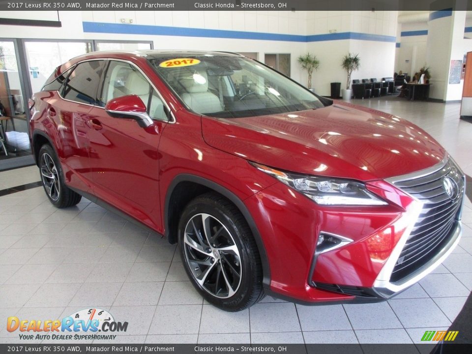 2017 Lexus RX 350 AWD Matador Red Mica / Parchment Photo #3