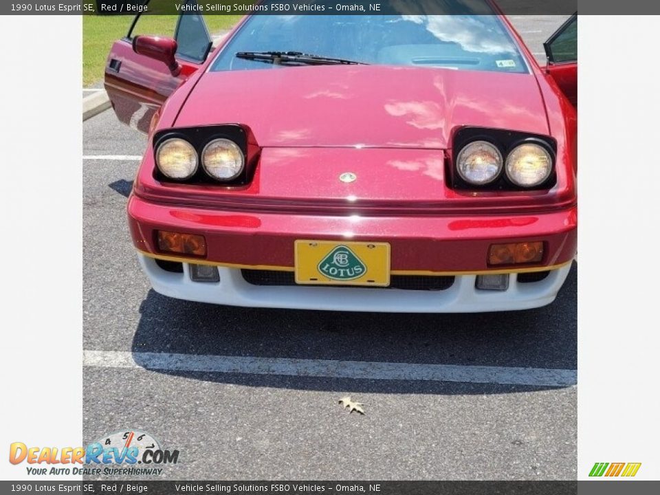 1990 Lotus Esprit SE Red / Beige Photo #9