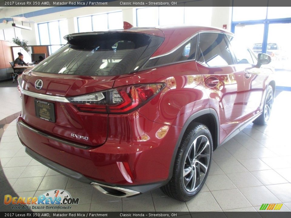 2017 Lexus RX 350 AWD Matador Red Mica / Parchment Photo #7