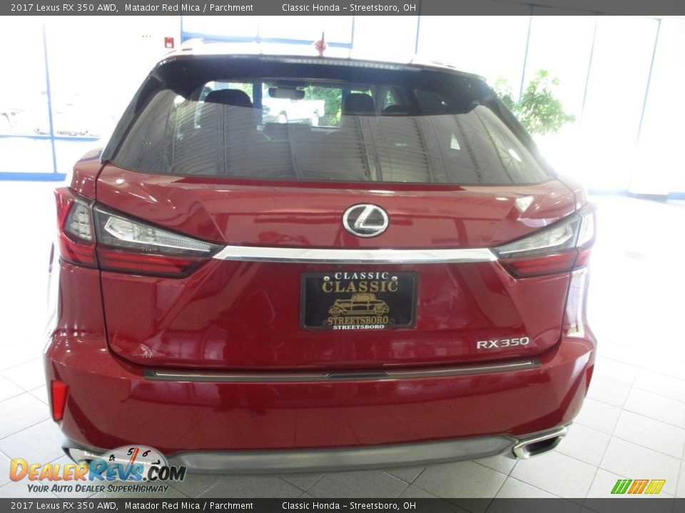 2017 Lexus RX 350 AWD Matador Red Mica / Parchment Photo #8