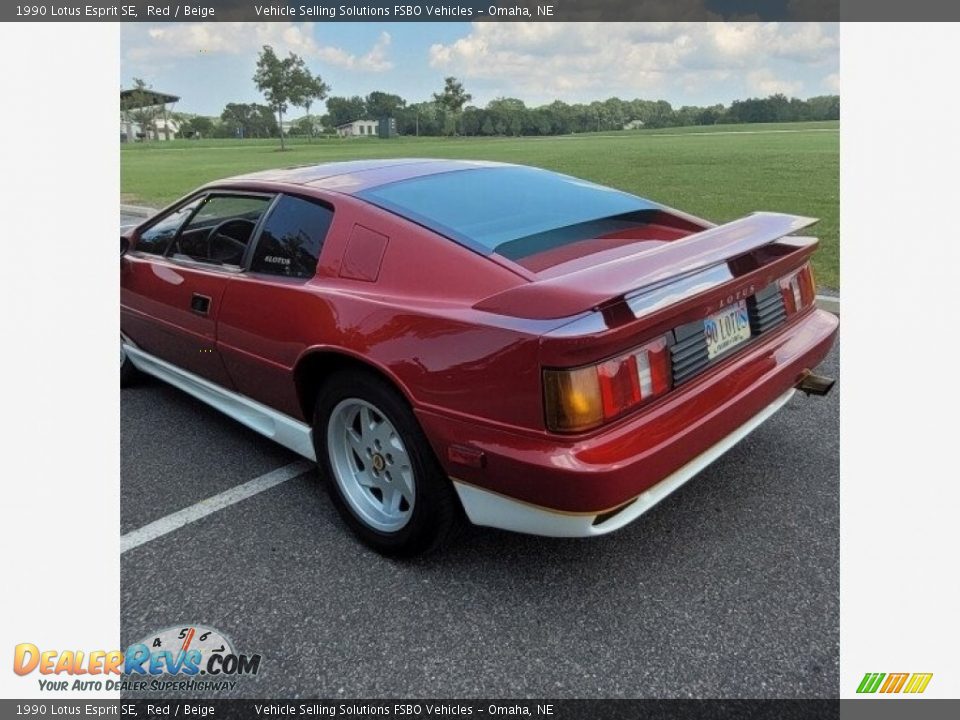 1990 Lotus Esprit SE Red / Beige Photo #11