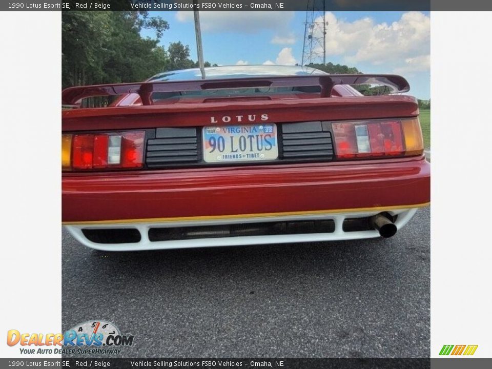 1990 Lotus Esprit SE Red / Beige Photo #12