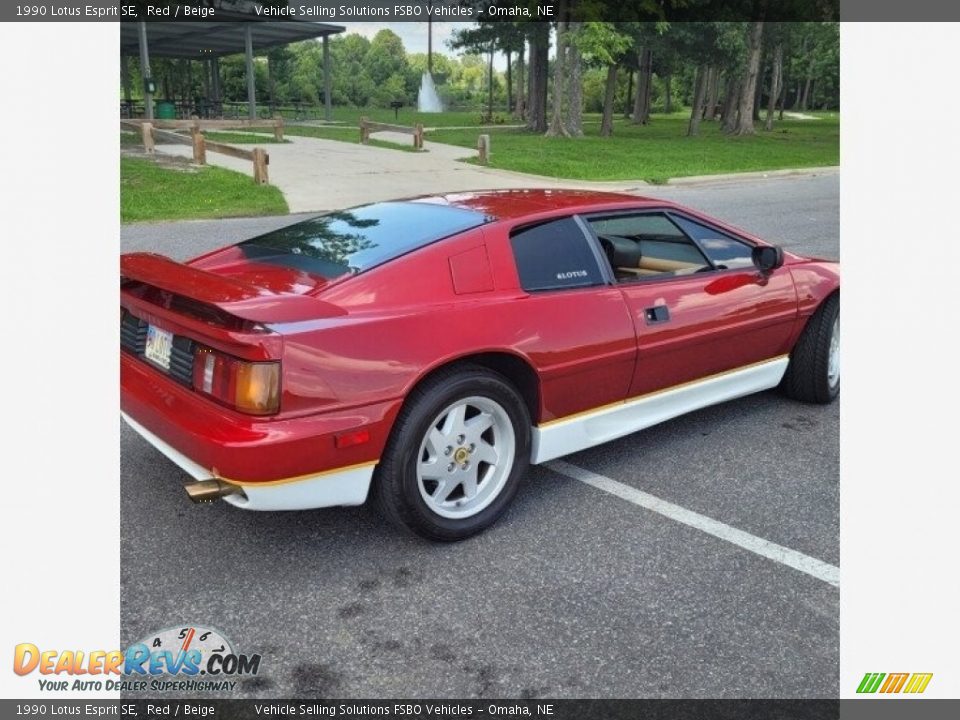 1990 Lotus Esprit SE Red / Beige Photo #13