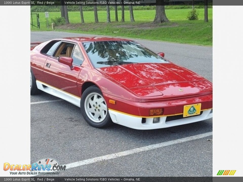 1990 Lotus Esprit SE Red / Beige Photo #14