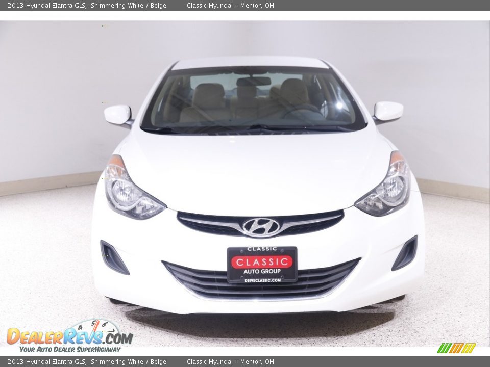 2013 Hyundai Elantra GLS Shimmering White / Beige Photo #2