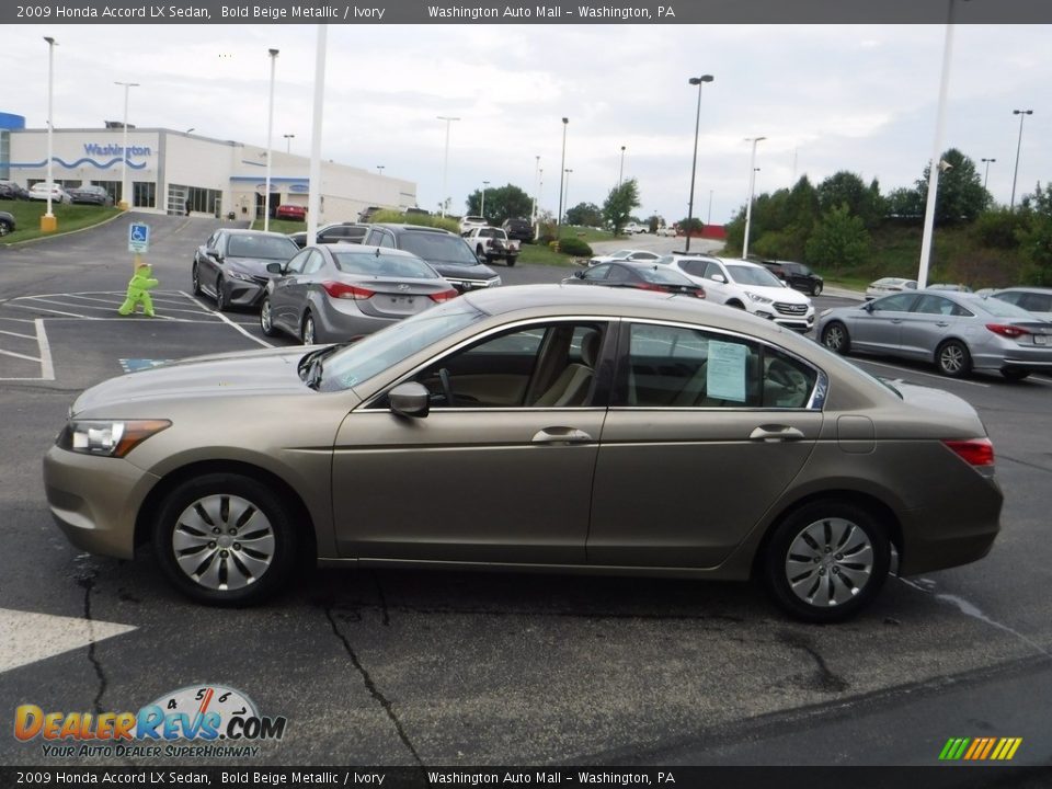 2009 Honda Accord LX Sedan Bold Beige Metallic / Ivory Photo #6