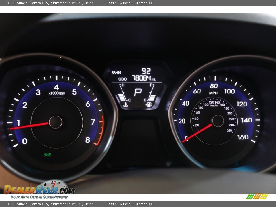 2013 Hyundai Elantra GLS Shimmering White / Beige Photo #8