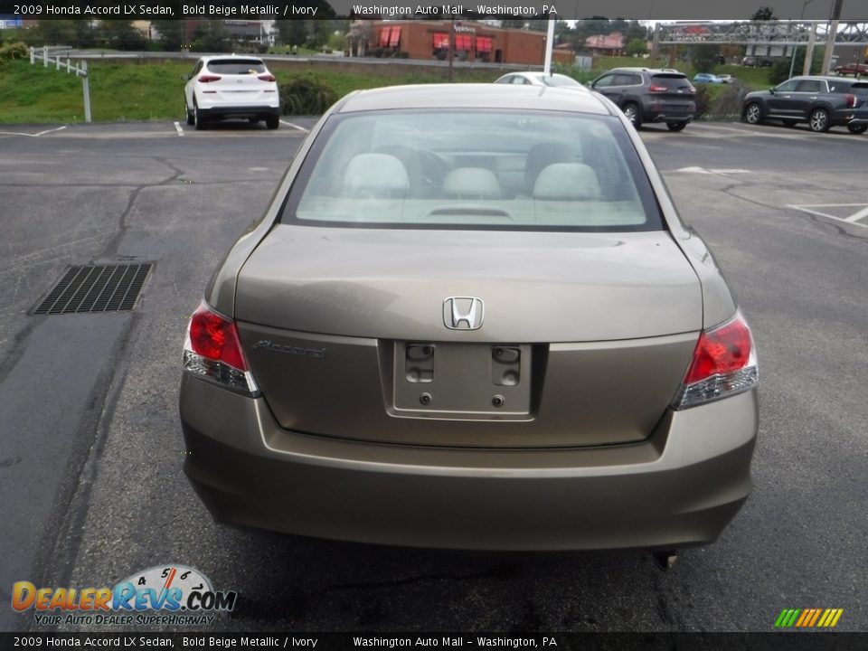 2009 Honda Accord LX Sedan Bold Beige Metallic / Ivory Photo #7