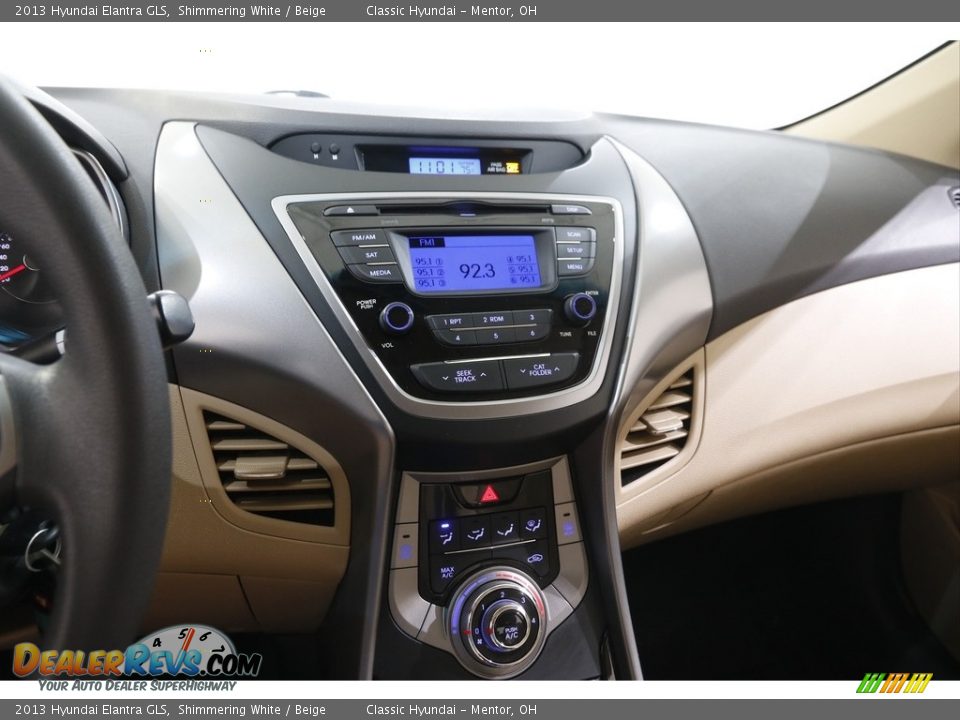 2013 Hyundai Elantra GLS Shimmering White / Beige Photo #9
