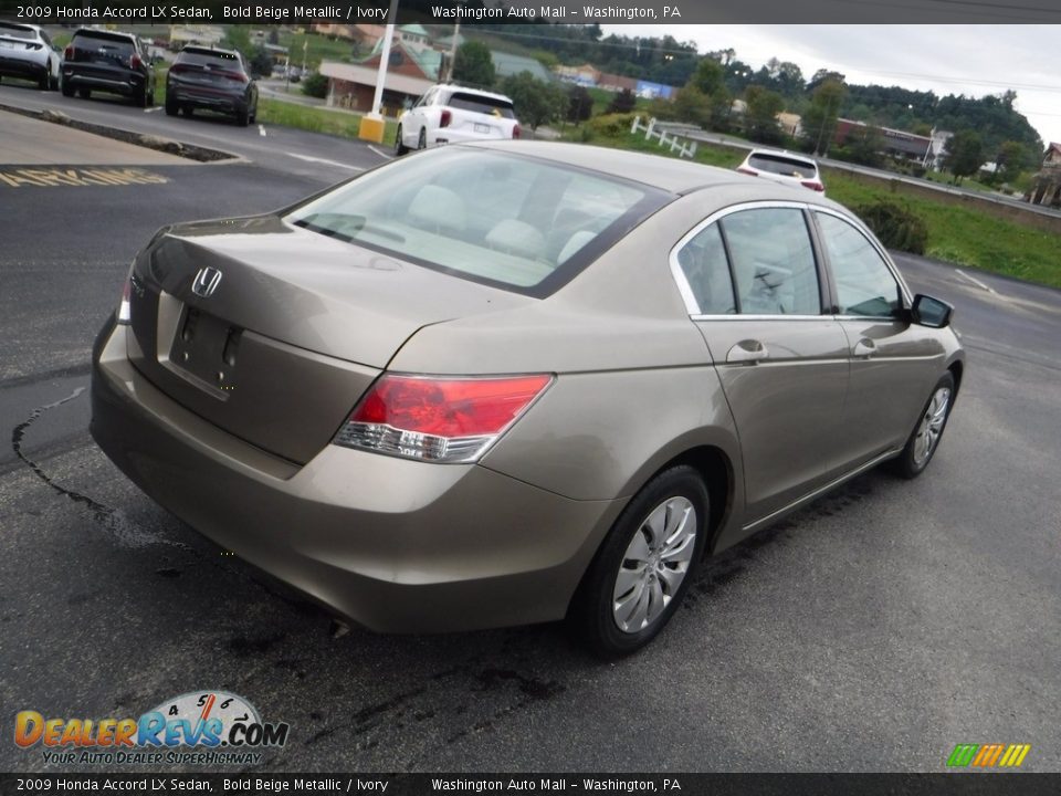 2009 Honda Accord LX Sedan Bold Beige Metallic / Ivory Photo #8