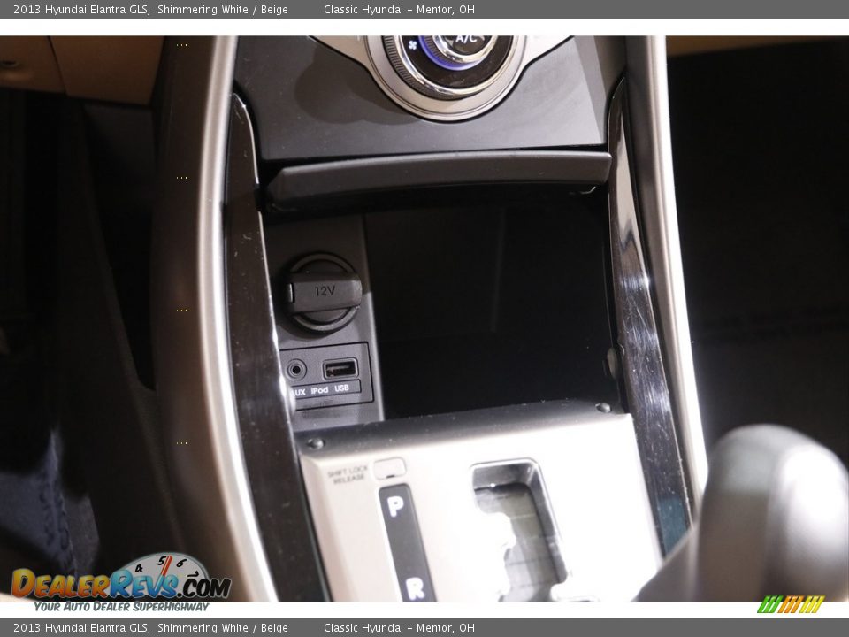2013 Hyundai Elantra GLS Shimmering White / Beige Photo #11
