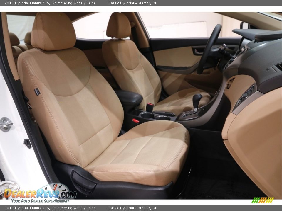 2013 Hyundai Elantra GLS Shimmering White / Beige Photo #12