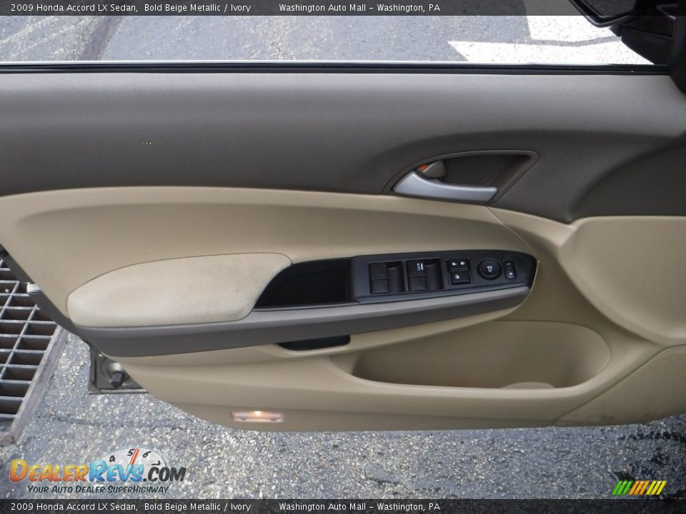 2009 Honda Accord LX Sedan Bold Beige Metallic / Ivory Photo #10
