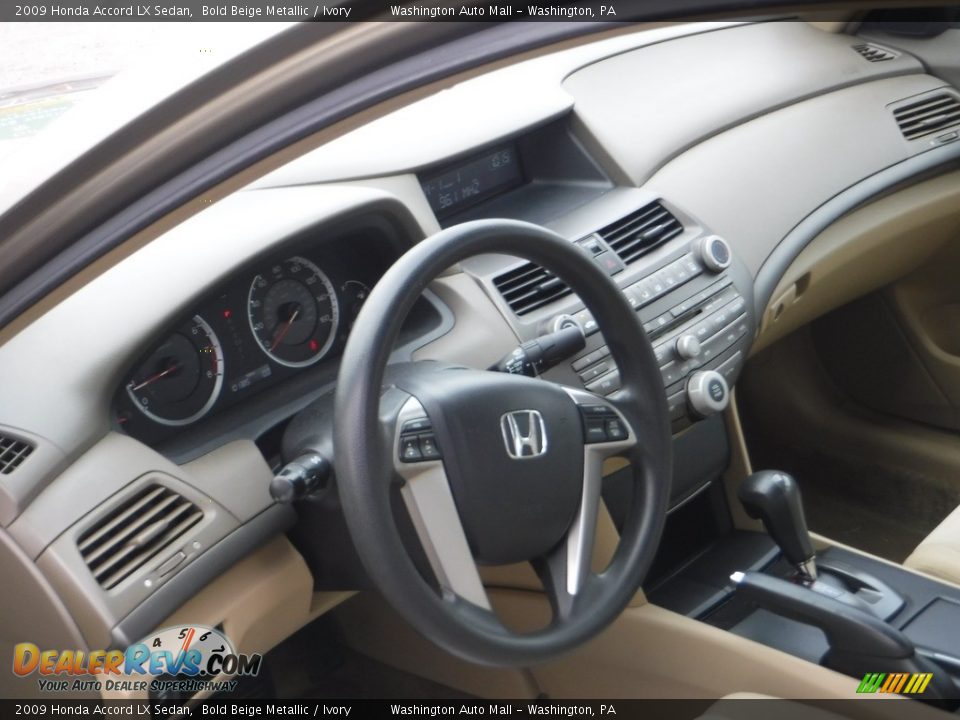 2009 Honda Accord LX Sedan Bold Beige Metallic / Ivory Photo #11