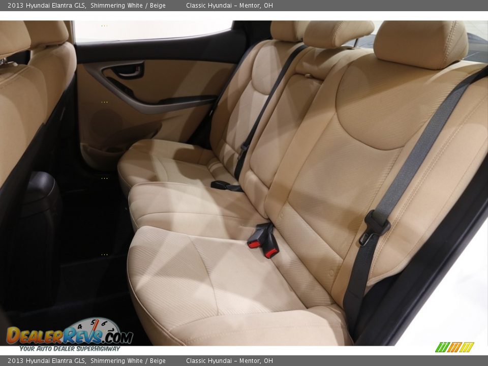 2013 Hyundai Elantra GLS Shimmering White / Beige Photo #14