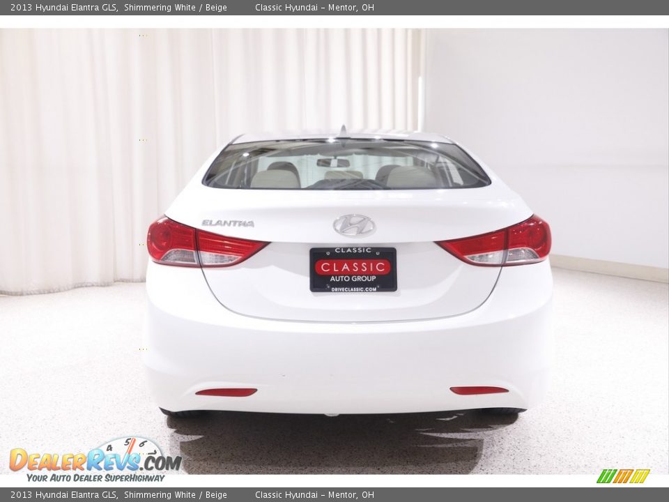 2013 Hyundai Elantra GLS Shimmering White / Beige Photo #15