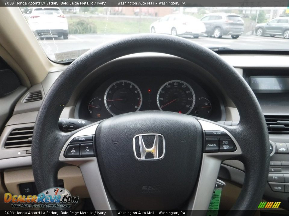 2009 Honda Accord LX Sedan Bold Beige Metallic / Ivory Photo #17