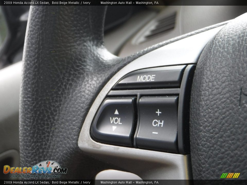 2009 Honda Accord LX Sedan Bold Beige Metallic / Ivory Photo #21
