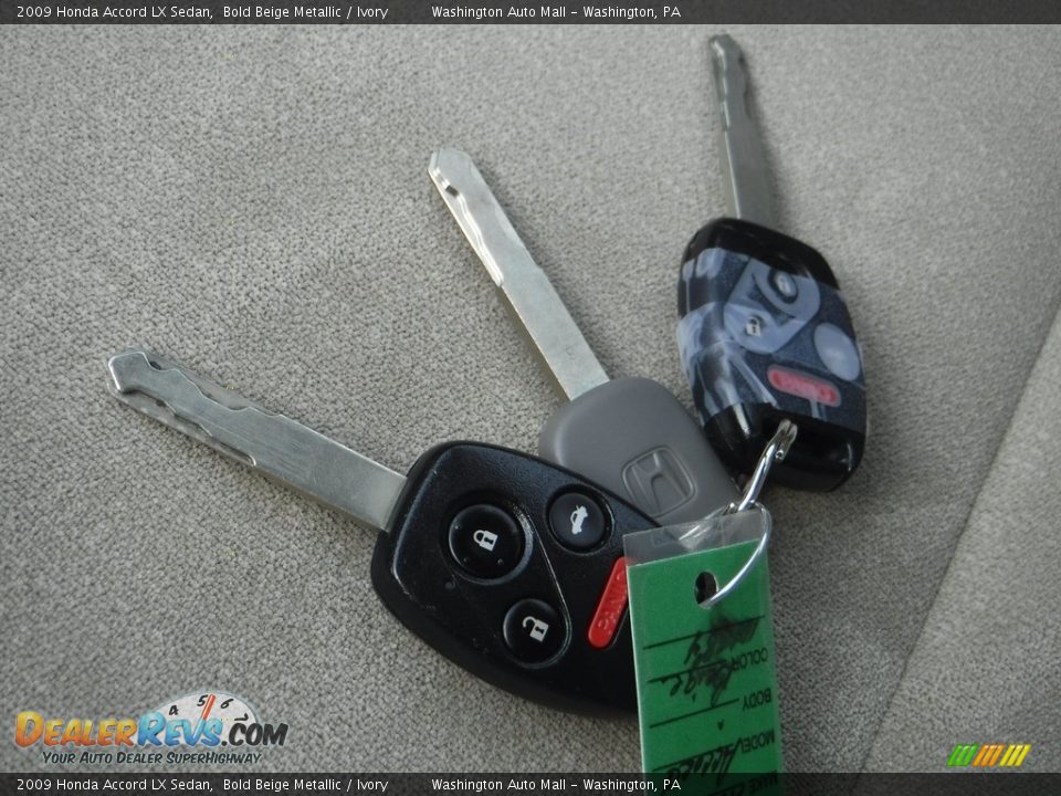 2009 Honda Accord LX Sedan Bold Beige Metallic / Ivory Photo #26