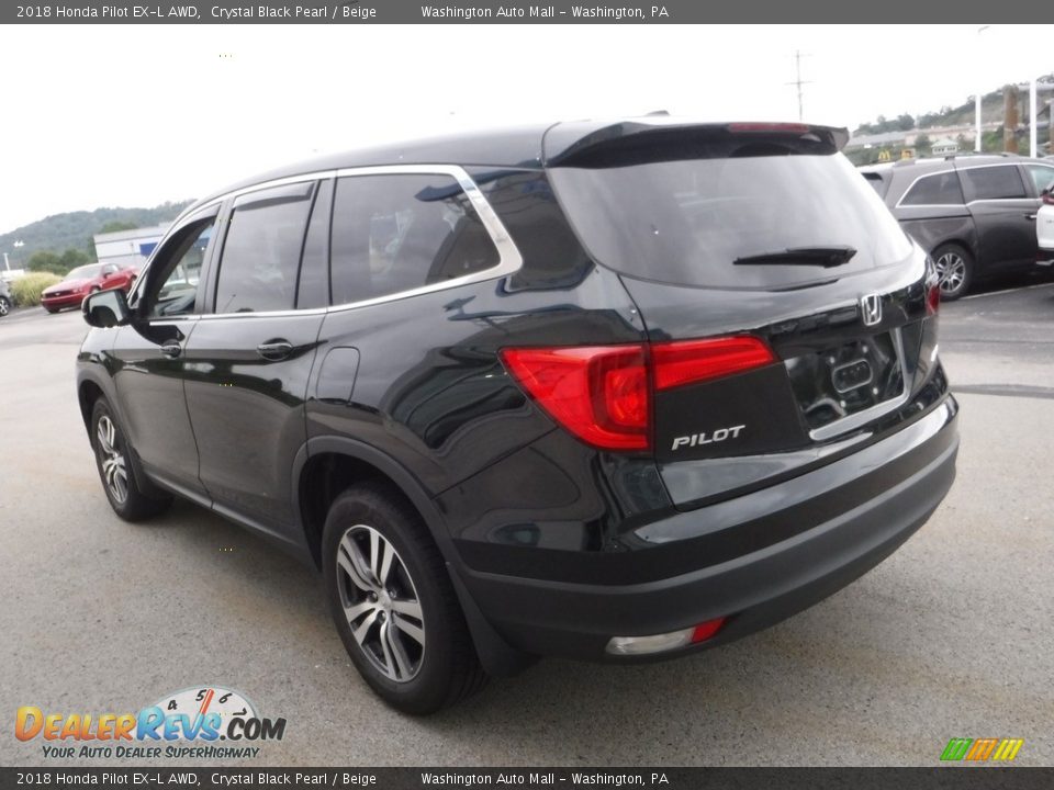 2018 Honda Pilot EX-L AWD Crystal Black Pearl / Beige Photo #8