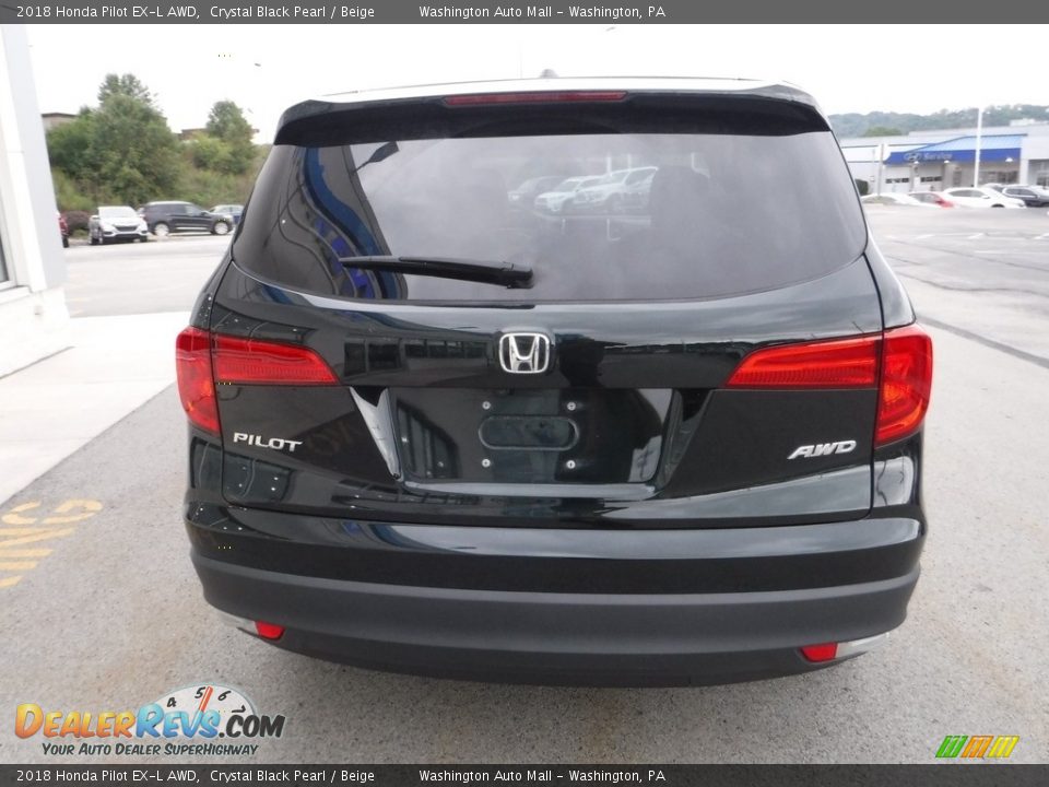 2018 Honda Pilot EX-L AWD Crystal Black Pearl / Beige Photo #9