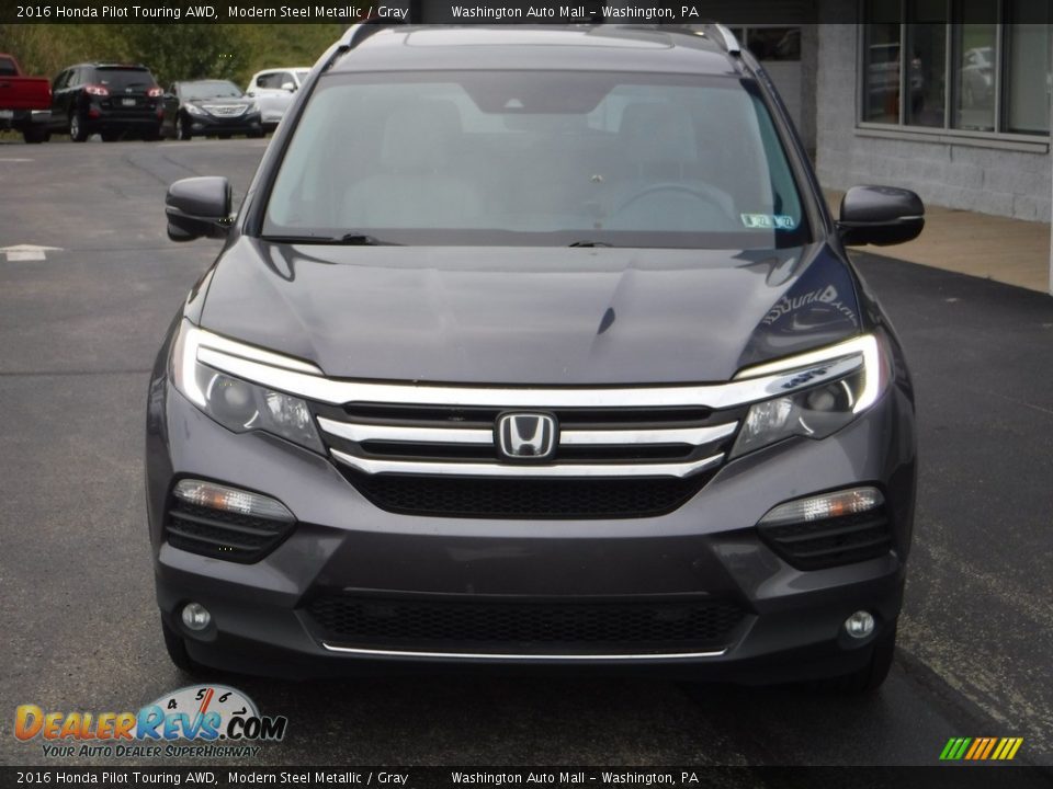 2016 Honda Pilot Touring AWD Modern Steel Metallic / Gray Photo #6