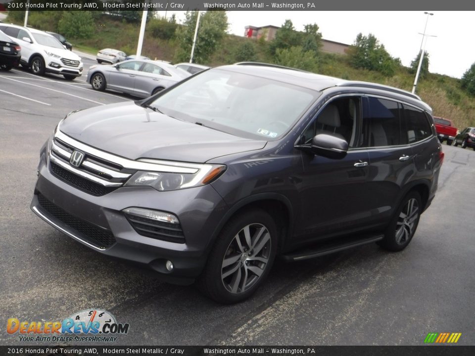 2016 Honda Pilot Touring AWD Modern Steel Metallic / Gray Photo #7