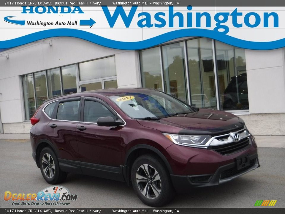 2017 Honda CR-V LX AWD Basque Red Pearl II / Ivory Photo #1