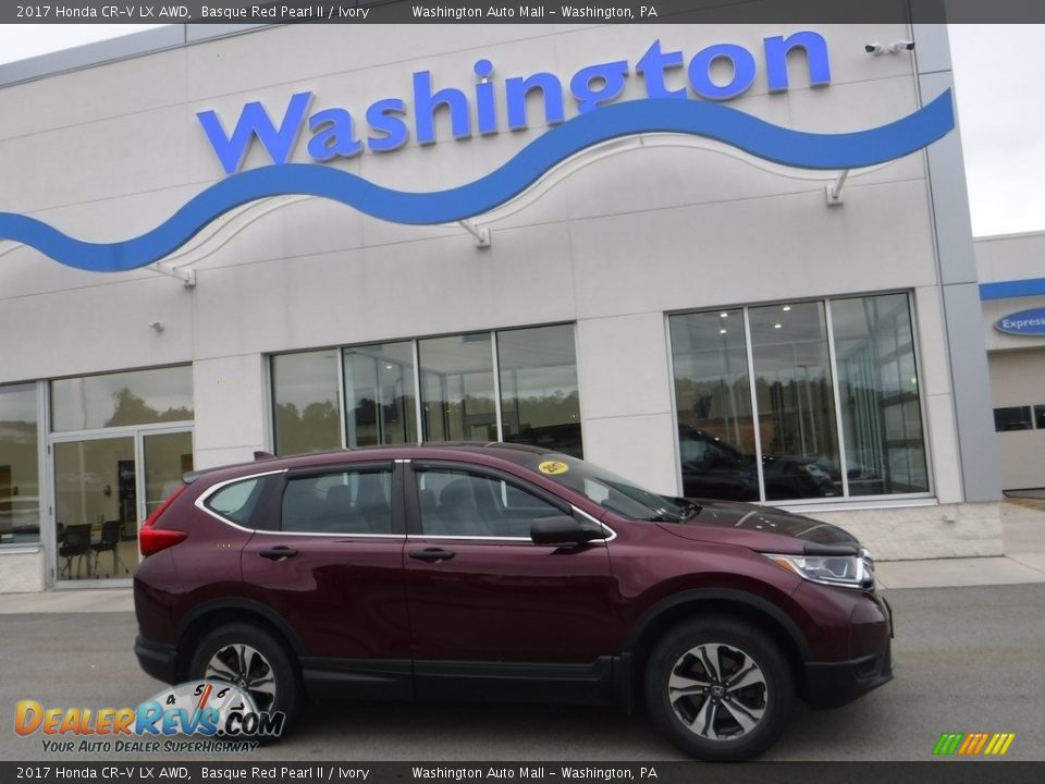 2017 Honda CR-V LX AWD Basque Red Pearl II / Ivory Photo #2