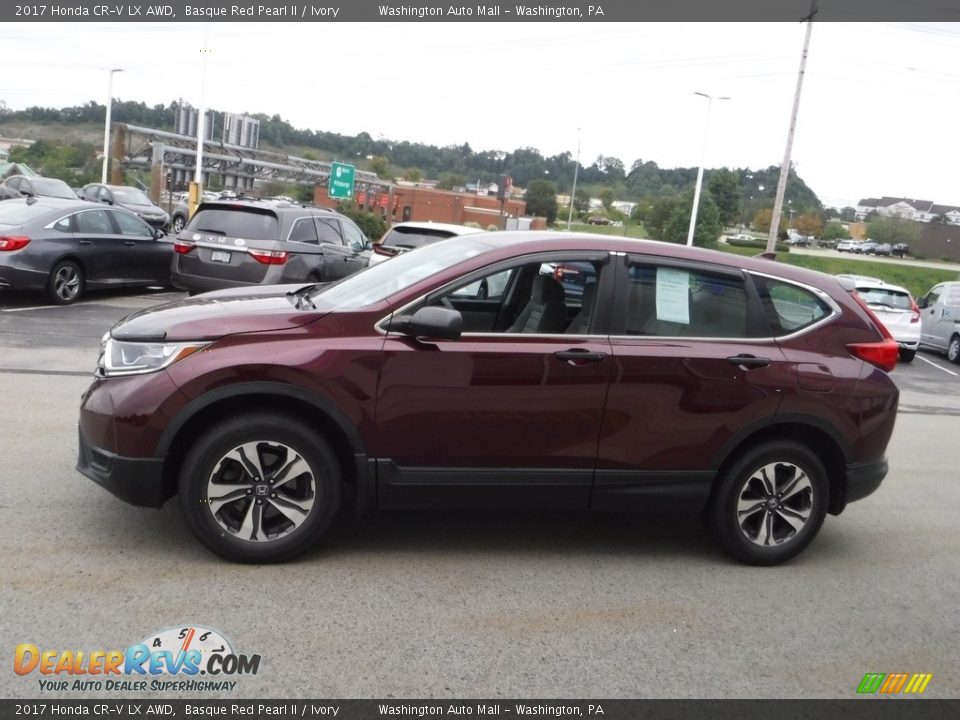 2017 Honda CR-V LX AWD Basque Red Pearl II / Ivory Photo #6