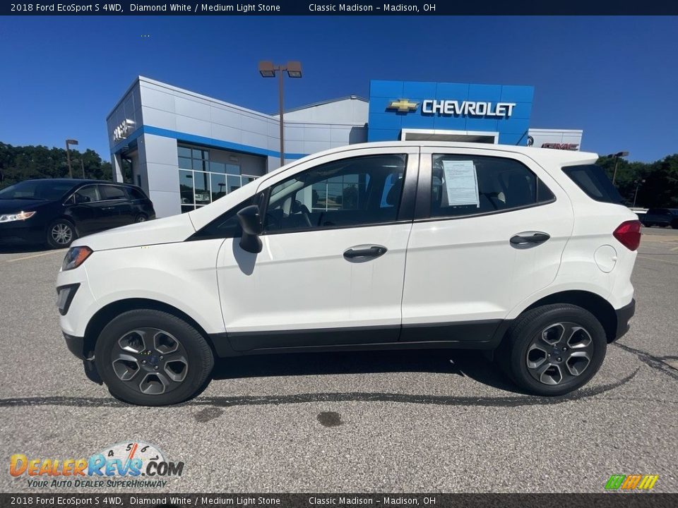 2018 Ford EcoSport S 4WD Diamond White / Medium Light Stone Photo #2