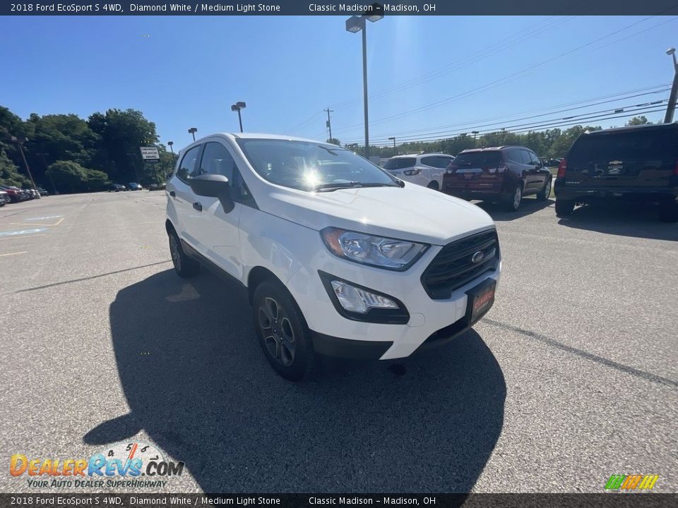 2018 Ford EcoSport S 4WD Diamond White / Medium Light Stone Photo #4