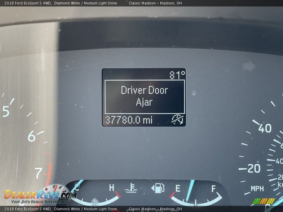 2018 Ford EcoSport S 4WD Diamond White / Medium Light Stone Photo #8
