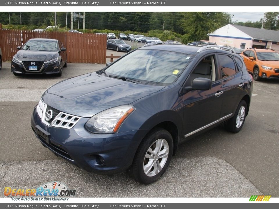 2015 Nissan Rogue Select S AWD Graphite Blue / Gray Photo #1