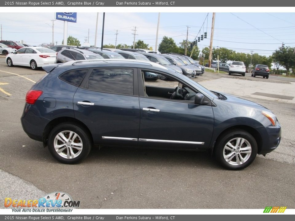 2015 Nissan Rogue Select S AWD Graphite Blue / Gray Photo #4