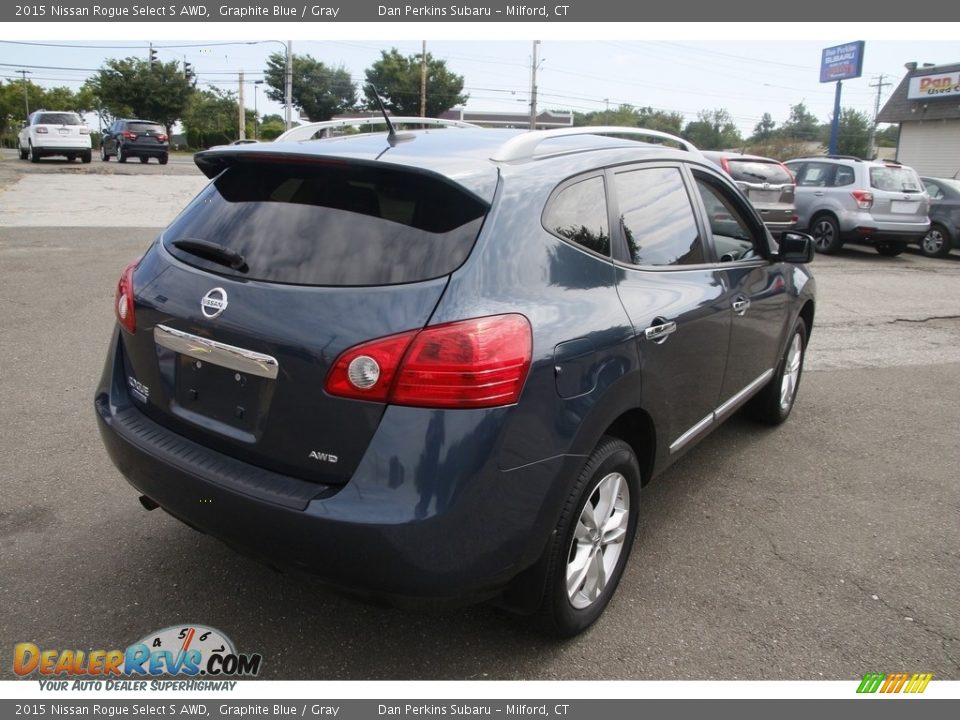 2015 Nissan Rogue Select S AWD Graphite Blue / Gray Photo #5