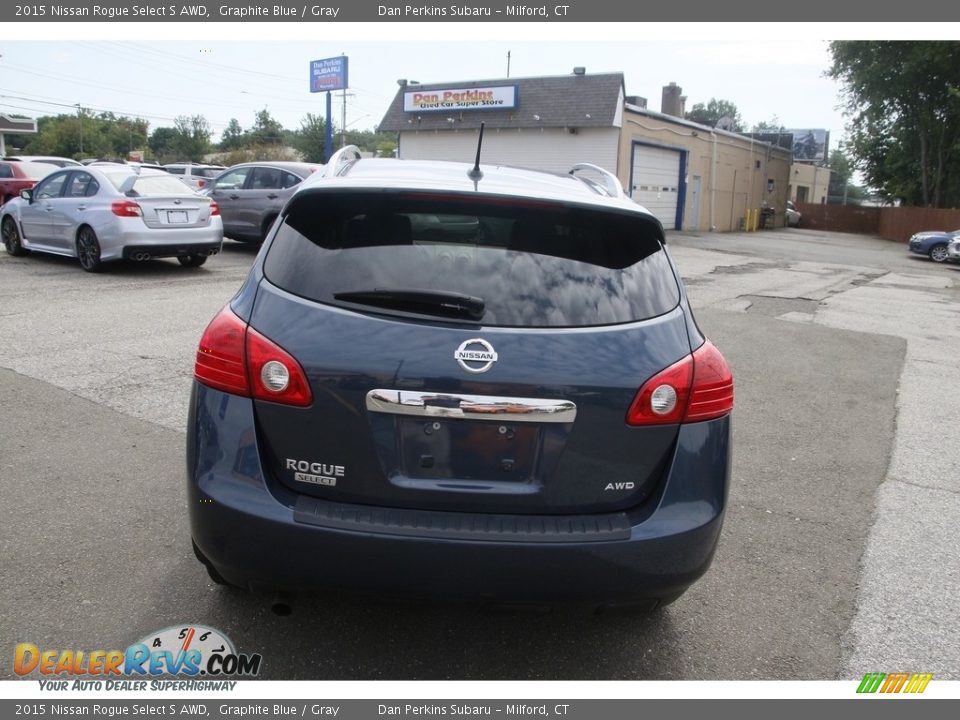 2015 Nissan Rogue Select S AWD Graphite Blue / Gray Photo #6