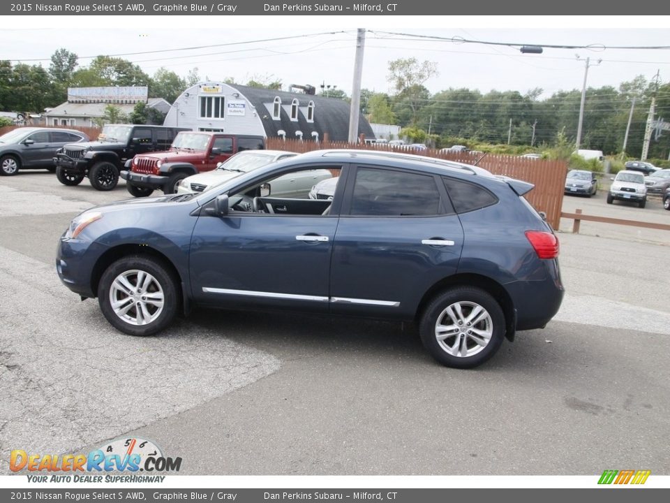 2015 Nissan Rogue Select S AWD Graphite Blue / Gray Photo #8