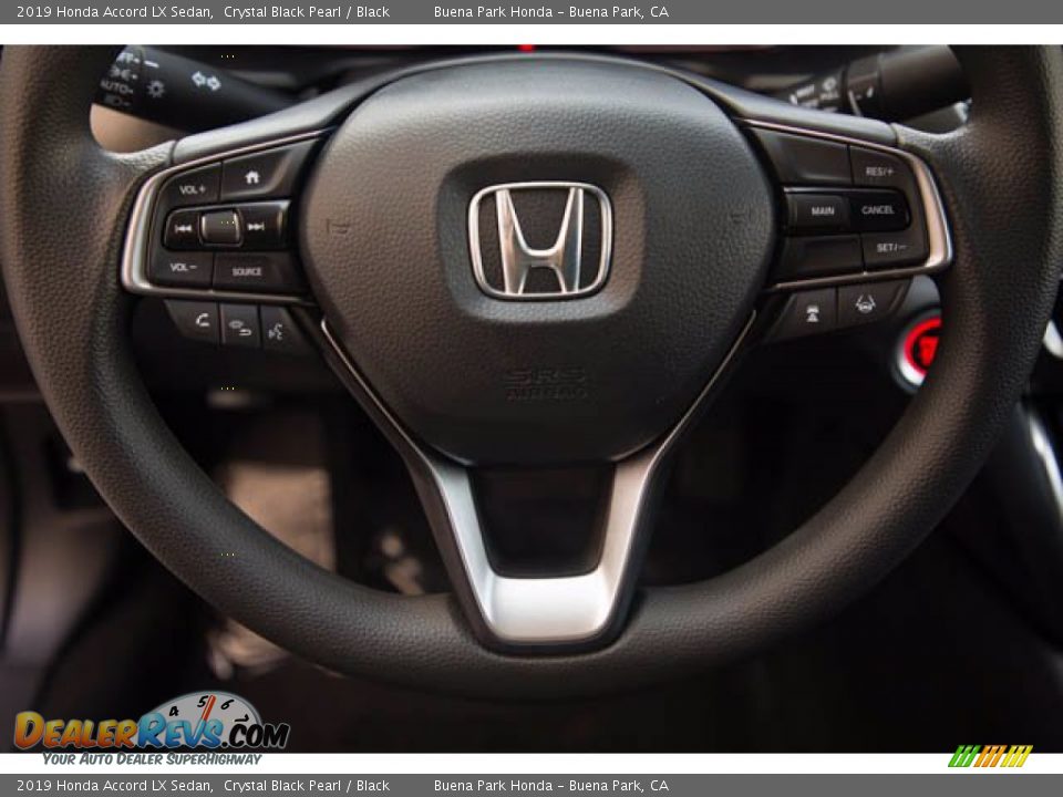 2019 Honda Accord LX Sedan Crystal Black Pearl / Black Photo #15